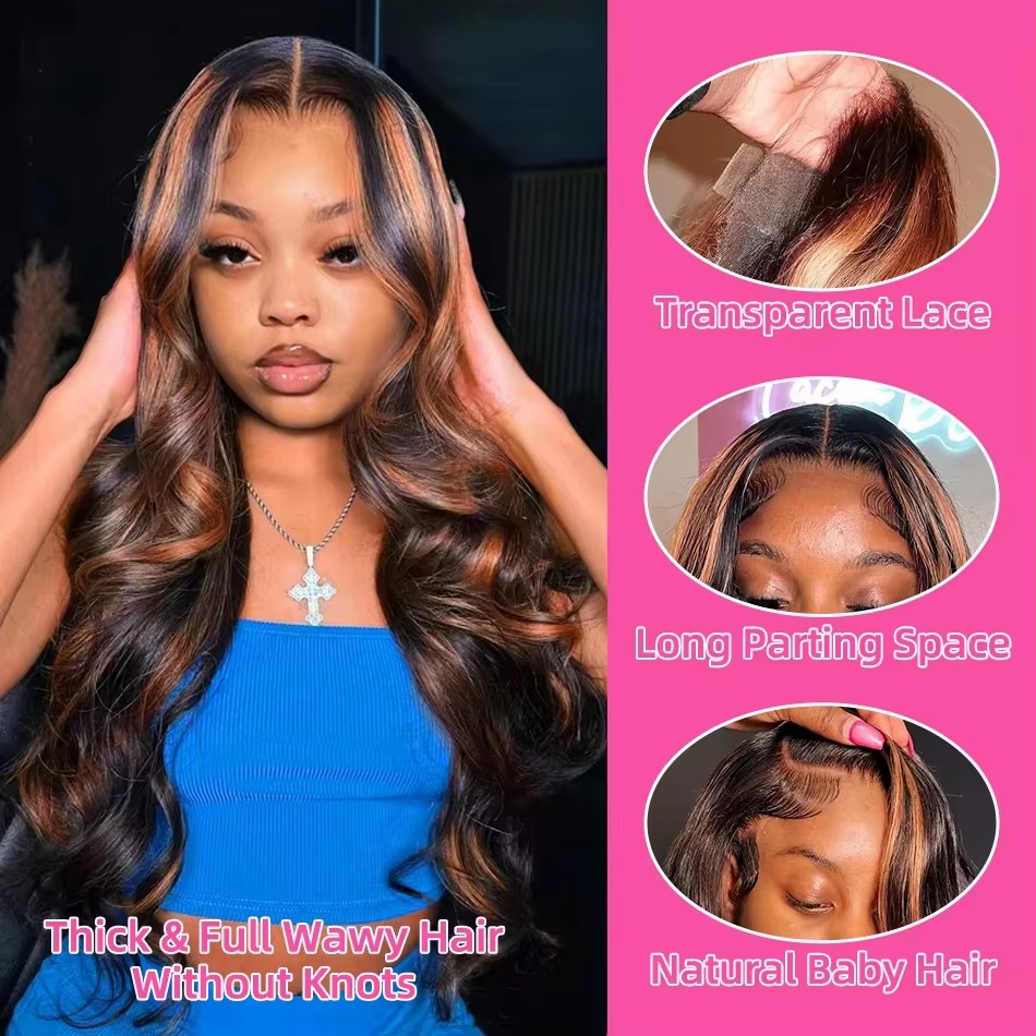 Human Hair Wigs - Ombre 13x4 Dantel Ön Peruklar Gerçek
