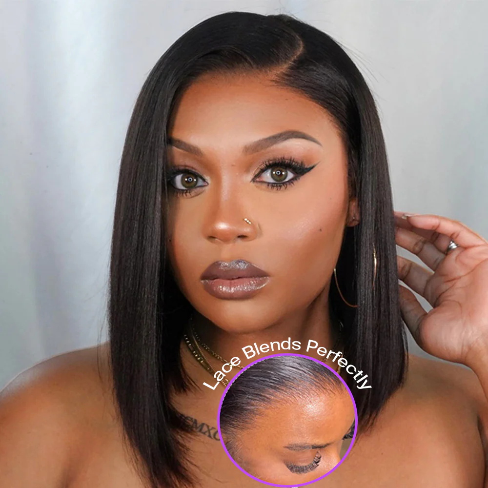 Glueless Wear And Go Human Hair Wig - Düz Bob Yapıştırıcısız Peruklar Gerçek Saç