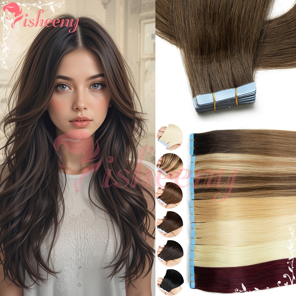 Isheeny Düz, Yapıştırma Şeritl - Invisible Tape In Extensions Real Hair incelemesi ve fiyatı