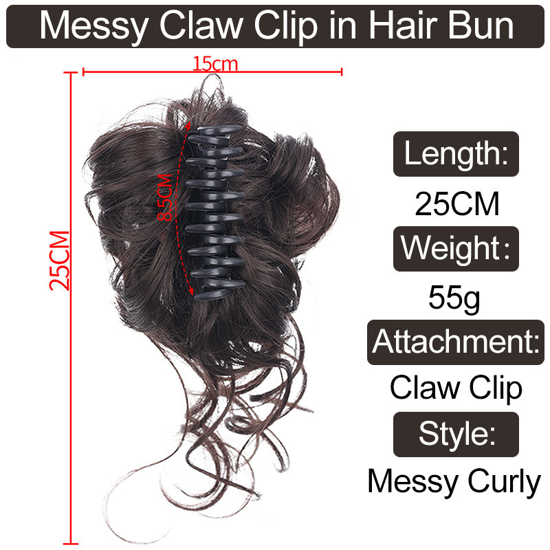 Sentetik, Dağınık Topuz Görünü - Claw Clip Messy Bun Hair Piece incelemesi ve fiyatı